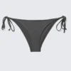 Braguita de bikini con tirantes y lazos – Gris oscuro Braguita de bikini con tirantes y lazos – Gris oscuro