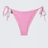 Braguita de bikini con tiras y adorno – Rosa claro