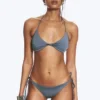 Braguita de bikini con tiras y lazos – Azul empolvado – Brillo Braguita de bikini con tiras y lazos – Azul empolvado – Brillo