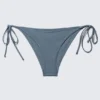 Braguita de bikini con tiras y lazos – Azul empolvado – Brillo Braguita de bikini con tiras y lazos – Azul empolvado – Brillo