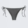 Braguita de bikini con tiras y lazos – Gris oscuro – Purpurina