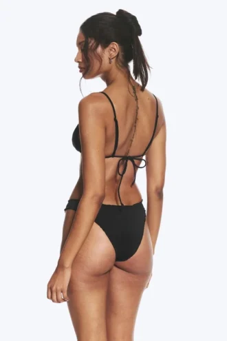 Braguita de bikini con volantes – Negro