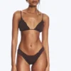 Braguita de bikini con volantes – Rojo oscuro Braguita de bikini con volantes – Rojo oscuro