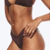 Braguita de bikini con volantes – Rojo oscuro Braguita de bikini con volantes – Rojo oscuro