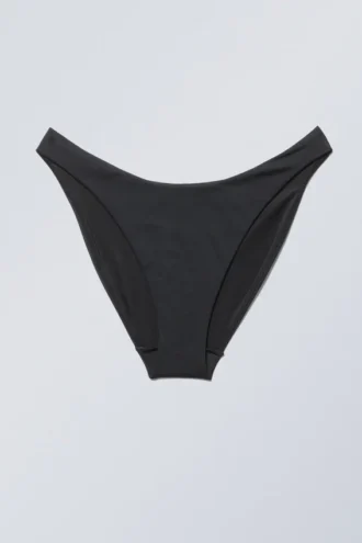 Braguita de bikini de corte alto – Negro