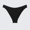 Braguita de bikini de corte alto y cintura redondeada – Negro Braguita de bikini de corte alto y cintura redondeada – Negro