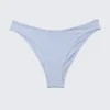 Braguita de bikini de corte alto y redondeada – Azul claro brillante