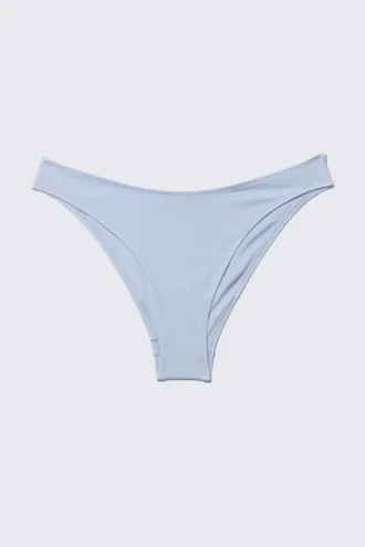 Braguita de bikini de corte alto y redondeada – Azul claro brillante