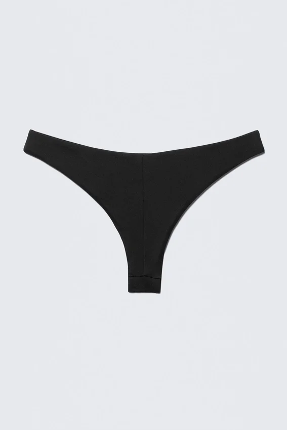 Braguita de bikini de corte brasileño – Negro Braguita de bikini de corte brasileño – Negro