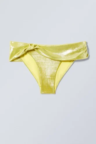 Braguita de bikini drapeada – Amarillo brillante