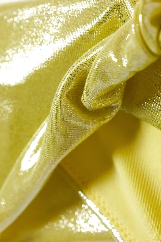 Braguita de bikini drapeada – Amarillo brillante Braguita de bikini drapeada – Amarillo brillante