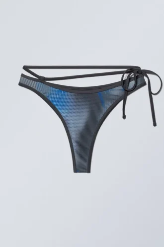 Braguita de bikini estampada con tirantes – Speed Blue