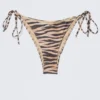 Braguita de bikini estampada con tiras – Rayas de tigre Braguita de bikini estampada con tiras – Rayas de tigre