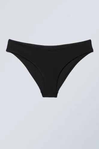 Braguita de bikini lisa – Negro