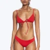 Braguita de bikini lisa – Rojo brillante Braguita de bikini lisa – Rojo brillante