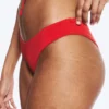 Braguita de bikini lisa – Rojo brillante Braguita de bikini lisa – Rojo brillante