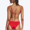 Braguita de bikini lisa – Rojo brillante Braguita de bikini lisa – Rojo brillante