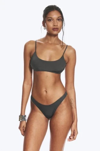 Braguita de bikini mini brasileña – Gris oscuro