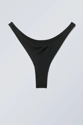 Braguita de bikini mini brasileña – Negro