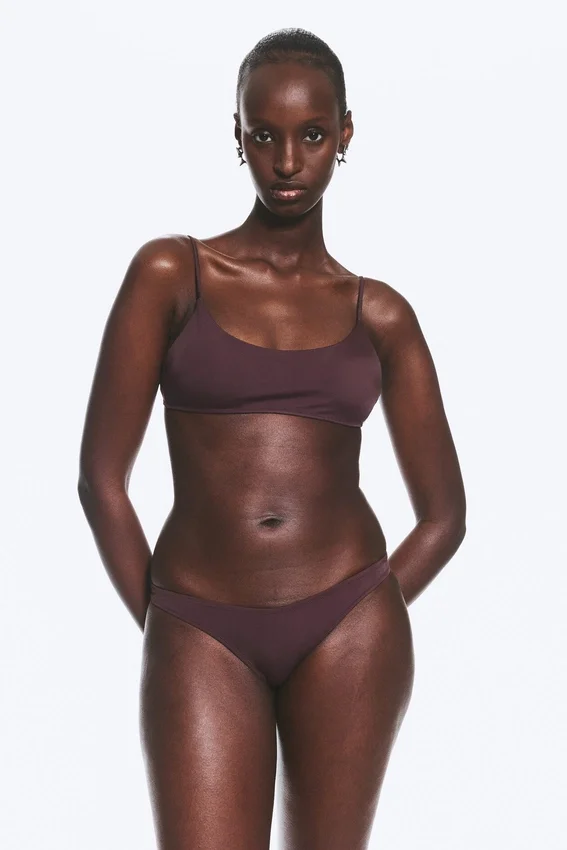Braguita de bikini mini brasileña – Rojo oscuro Braguita de bikini mini brasileña – Rojo oscuro