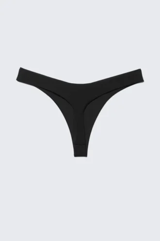 Braguita de bikini tipo tanga en forma de V – Negro