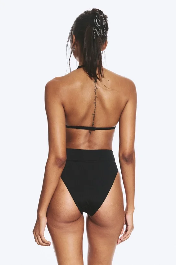 Braguitas de bikini de cintura alta Heat – Negro Braguitas de bikini de cintura alta Heat – Negro