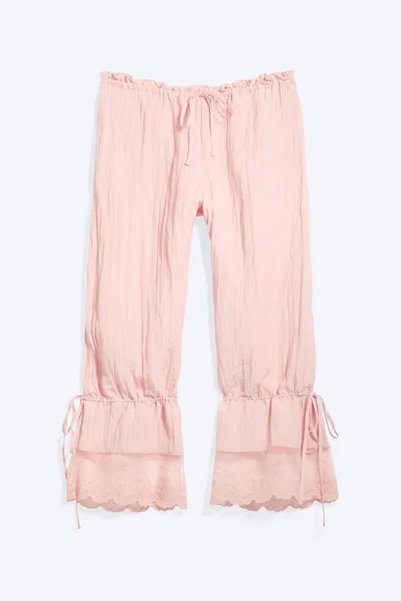 Braguitas holgadas de talle bajo con ribete de encaje Rosabel – Rosa empolvado claro Braguitas holgadas de talle bajo con ribete de encaje Rosabel – Rosa empolvado claro