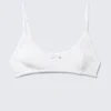 Bralette con escote redondeado y punto calado – Blanco