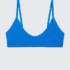 Bralette de algodón con cuello redondo Inez – Azul brillante