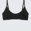 Bralette de algodón con escote redondeado Inez – Negro Bralette de algodón con escote redondeado Inez – Negro