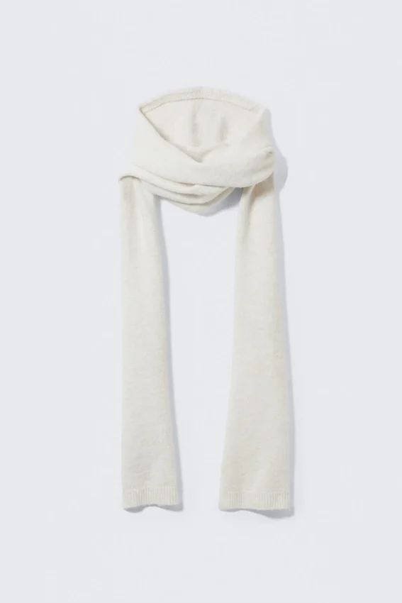 Bufanda con capucha – Blanco polvoriento Bufanda con capucha – Blanco polvoriento