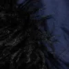 Bufanda con capucha de piel sintética – Azul oscuro Bufanda con capucha de piel sintética – Azul oscuro