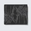 Bufanda de punto jacquard de doble capa – Negro