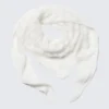 Bufanda triangular de punto texturizado – Blanco claro Bufanda triangular de punto texturizado – Blanco claro