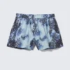 Bóxers de algodón de corte holgado – Estampado de cachemira azul Bóxers de algodón de corte holgado – Estampado de cachemira azul