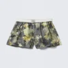 Bóxers de algodón holgados – Gris oscuro – Estampado floral desgastado