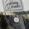 Bóxers de algodón holgados – Gris oscuro – Estampado floral desgastado