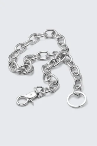 Cadena para cartera con eslabones metálicos – Plata