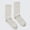 Calcetines con pedrería – Blanco roto Calcetines con pedrería – Blanco roto