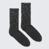 Calcetines con pedrería – Gris oscuro