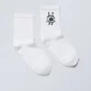 Calcetines cortos deportivos estampados – Blancos