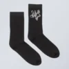 Calcetines de algodón con pedrería – Negro Calcetines de algodón con pedrería – Negro