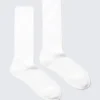 Calcetines de media caña acanalados – Blanco Calcetines de media caña acanalados – Blanco