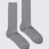 Calcetines de media caña acanalados – Gris Calcetines de media caña acanalados – Gris