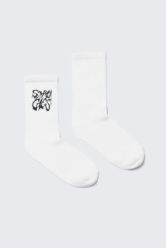 Calcetines deportivos estampados – Blanco – Synergies Calcetines deportivos estampados – Blanco – Synergies