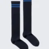 Calcetines hasta la rodilla Varsity – Rayas azul oscuro Calcetines hasta la rodilla Varsity – Rayas azul oscuro