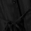 Camisa ajustada transparente con lazo en la espalda – Negro Camisa ajustada transparente con lazo en la espalda – Negro