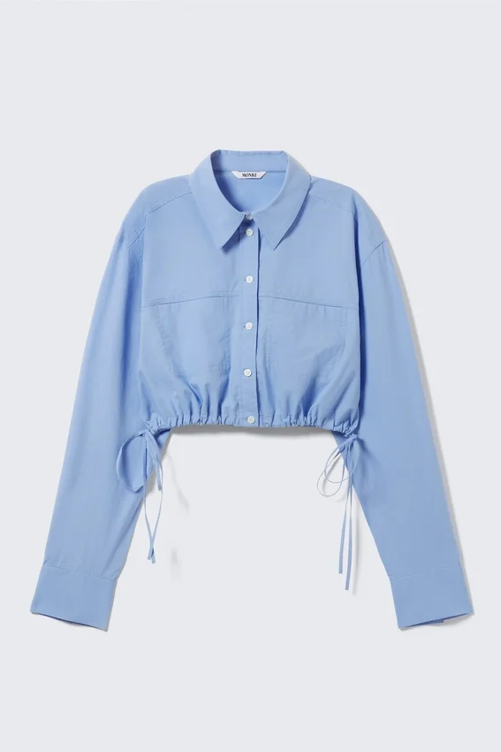 Camisa cargo corta y holgada – Azul claro Camisa cargo corta y holgada – Azul claro