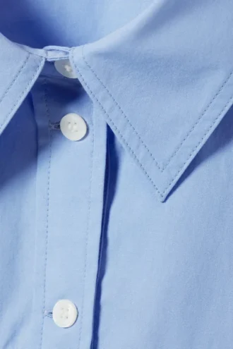 Camisa cargo corta y holgada – Azul claro
