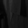 Camisa cruzada de manga larga con textura – Negro transparente